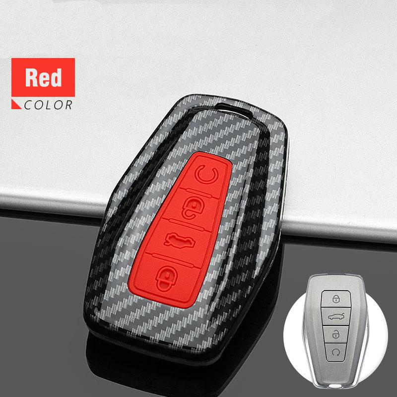 Carbon Car Key Cover Case for Geely Coolray X6 geometry c Emgrand Global kulrey Hawk GX7 okavango smart Remote Car Accessories