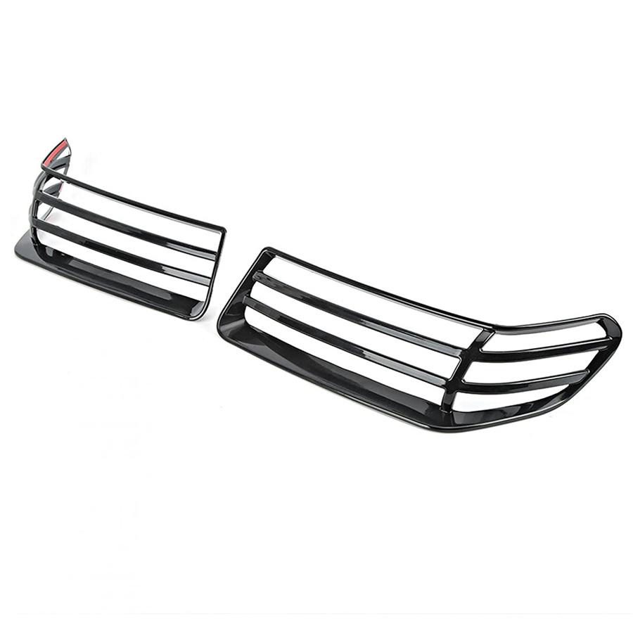 2X Glossy Black Front Wheel Eyebrow Light Cover Trim For Jeep Wrangler Jl 2018+