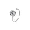 New Cute Copper Plated Real Gold Women's Ring Rotating Open Exquisite Geometric Jewelry