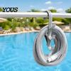 Swimming Pool Cleaning Supply Organizer Poolside Pole Hanger, with 3 Hook Configuration, Weather Resistant Maintenance Tool Management System