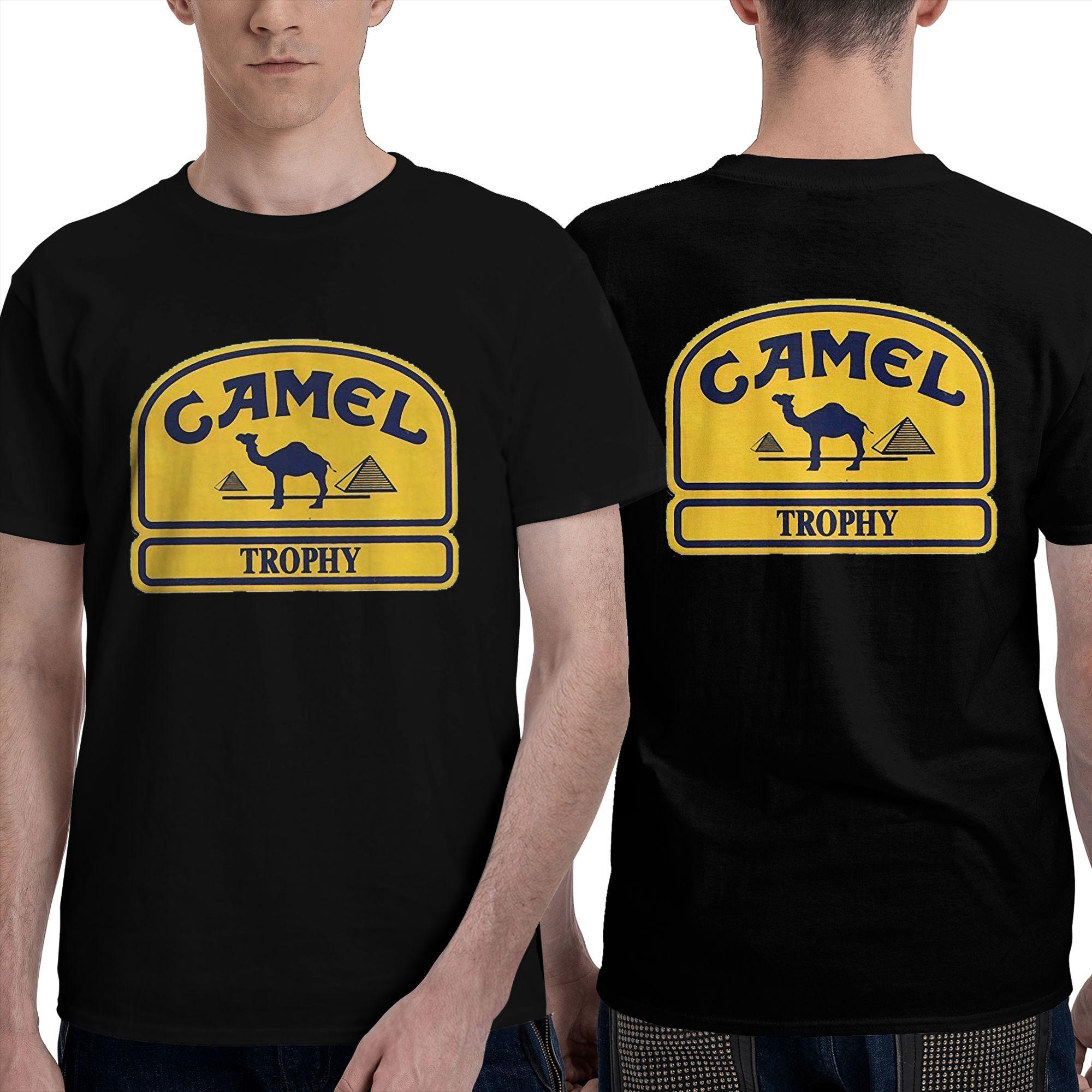

Мужская футболка Camel Trophy Двусторонняя Оверсайз Мужские футболки С круглым вырезом Хлопковые футболки Короткий рукав Летние Мужские S разноцветный