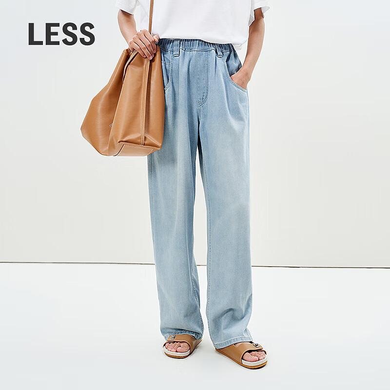 LESS 2025 Summer Loose Straight-Leg Denim Jeans M