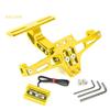 Adjustable Motorcycle License Plate Bracket Holder Integrated LED Light For Night Riding Heavy Duty Aluminum Alloy Frame
