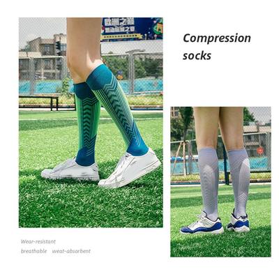 1Pair Breathable Sports Compression Socks Knee High High Elasticity Fitness Long Leg Socks Comfortable Perspiration
