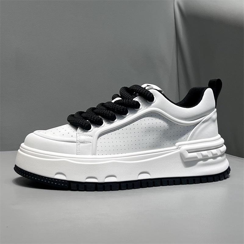 Herbst Leder atmungsaktiv bequem Plateau Freizeitschuhe zmd
