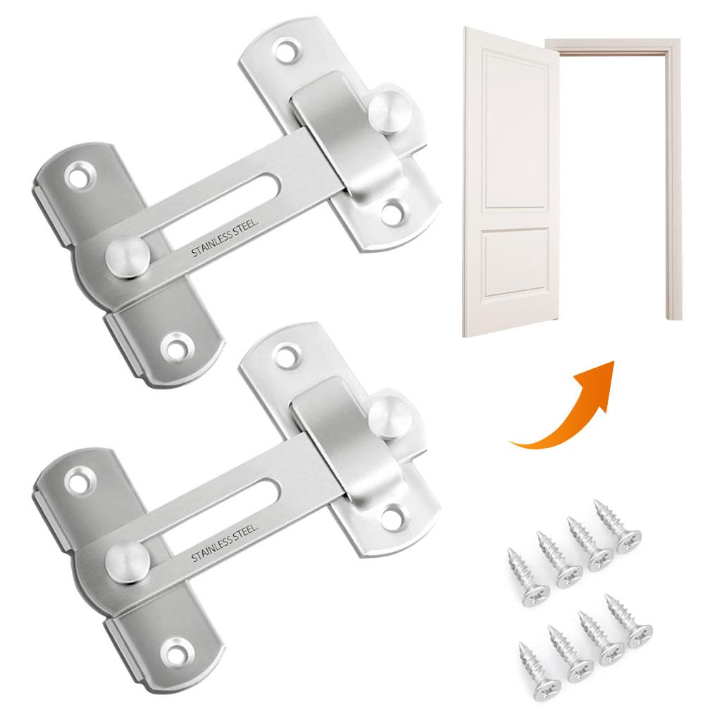 16Pcs Gate Latches Stainless Steel Door Latch Bolt Door Bolt Safety Door Lock for Barn Door Window Cabinet