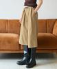 LEFTSEOUL Cotton Pintuck Bermuda Pants [Beige]