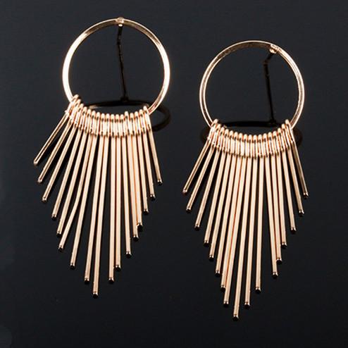 Long Tassel Dangle Earrings For Women Drop Brincos Bijoux boucle d oreille Fashion Jewelry Geometric Circle Earring