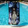 Corpse Bride Print Beach Towel Design, Soft, Lightweight. for Home Bathroom, Spa, Pool, Yoga, Surfing, Camping, Gift for Family, Friend