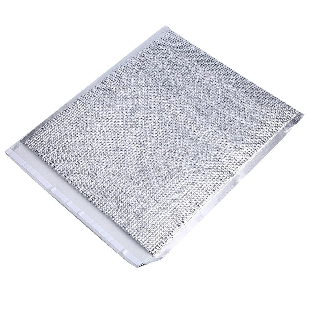 10ks sada Jednorázová hliníková fólie Izolovaná taška na skladování potravin Termo chladicí stříbrná (Rozměr 35*40 cm)