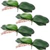 Faux Orchid Leaves, 2 Pack 8 Inch Artificial Phalaenopsis Stems Leaf Real Touch Orchids Leaf Artificial Cymbidium Flower Foliage Real Latex Touch