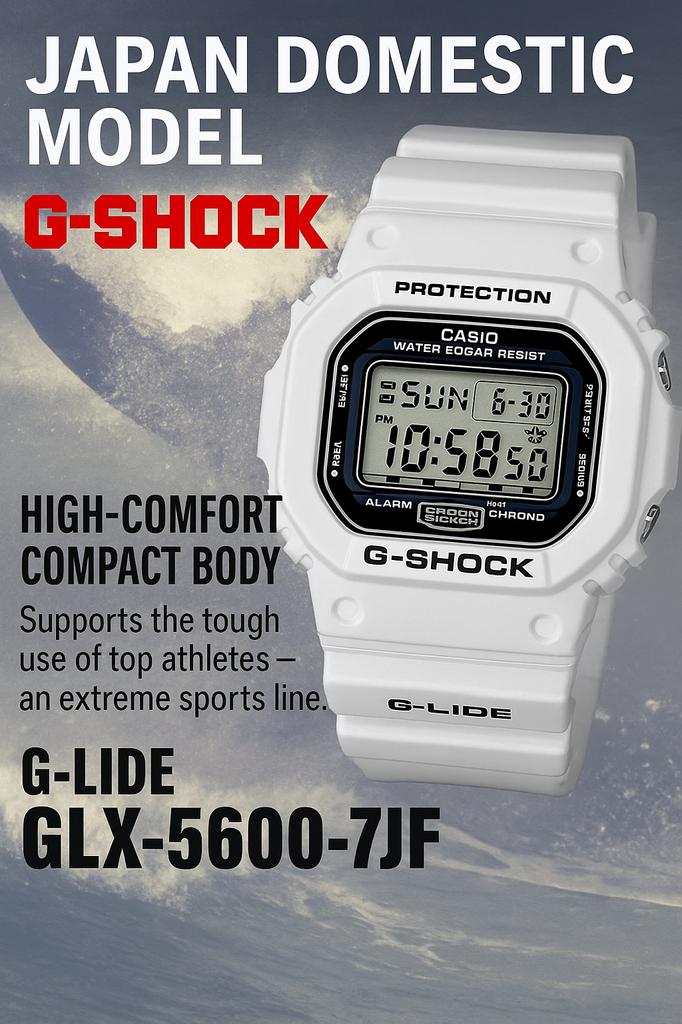 Casio White Watch G-Shock G-LIDE GLX-5600-7JF Men's