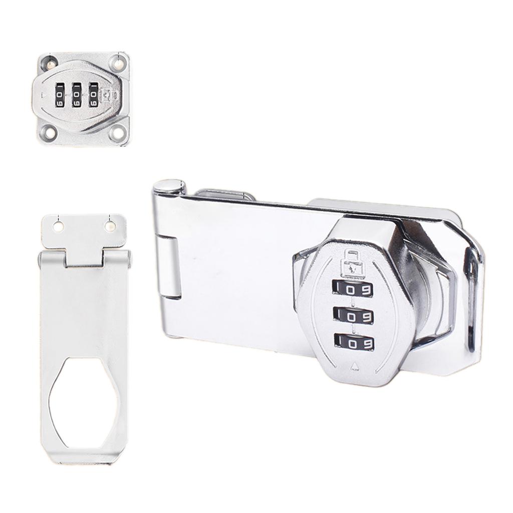 Multipurpose Without Key Bifold Door Lock Combination Twist Knob Hasp Latches for Cabinet and Closet Double Door