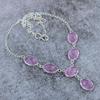 Pink Kunzite Gemstone Handmade 925 Sterling Silver Jewelry Necklace 18" M-394