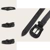 Womens Fashion Pu Belt With Carved Flower Design For Street Style