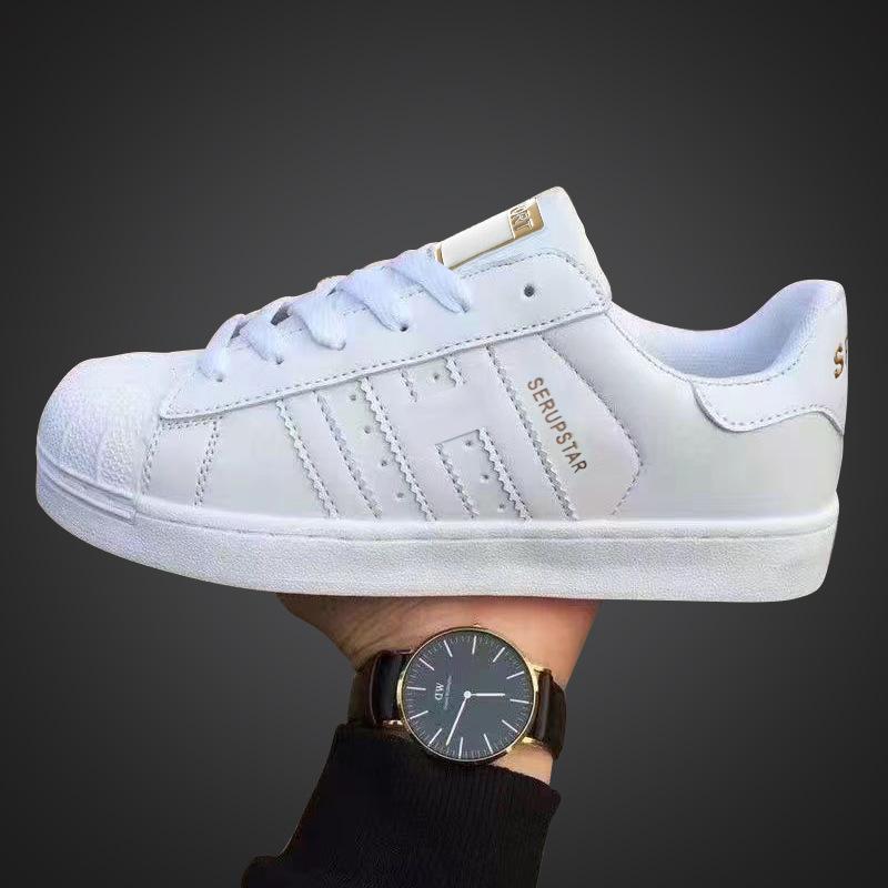 

Unisex Shell Toe White Sneakers - Spring & Autumn Fashion for Men and Women, Trendy Casual Shoes for Students. 37 чорний/білий
