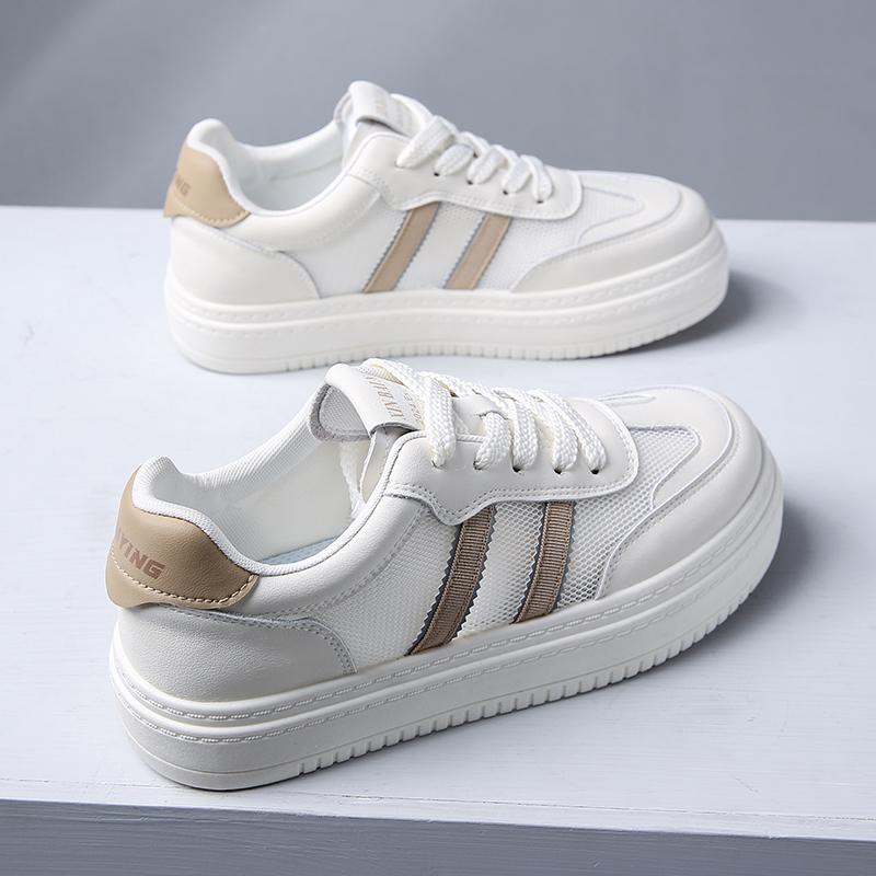

New Fashion Women s Sneakers Color Matching Shallow Mouth Vulcanized Shoes Lace-up Comfortable Breathable Students Casual Shoes