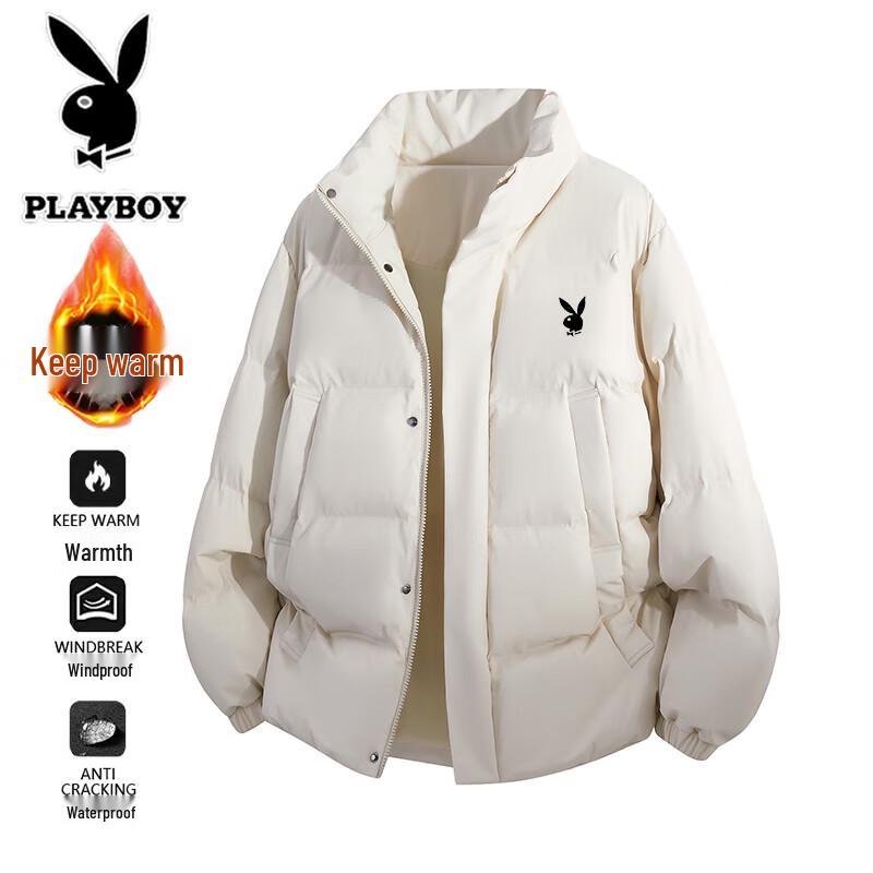 PLAYBOY Men's Stand-Collar Winter Cotton Jacket