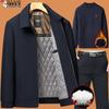 2025 Men's Autumn/Winter Thickened Outerwear Set for Middle-Aged and Elderly Dads and Grandpas