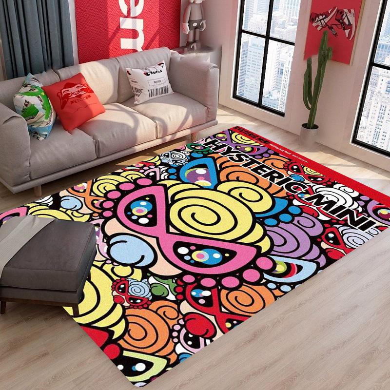 Japan Fashion H-hysteric Mini Carpet Floor Mat Bathroom Kid Room Bedroom Decoration Balcony Anti-Slip Doormat Living Room Rugs