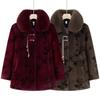 Winter Large Size Velvet Thickened Long High-end Mink Thermal Coat Medium Cotton Coat Women