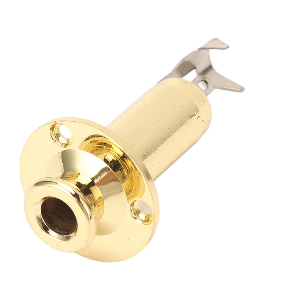 6.35mm Guitar Output Socket Metal Construction Endpin Pickup Socket for Acoustic Electric Guitars
