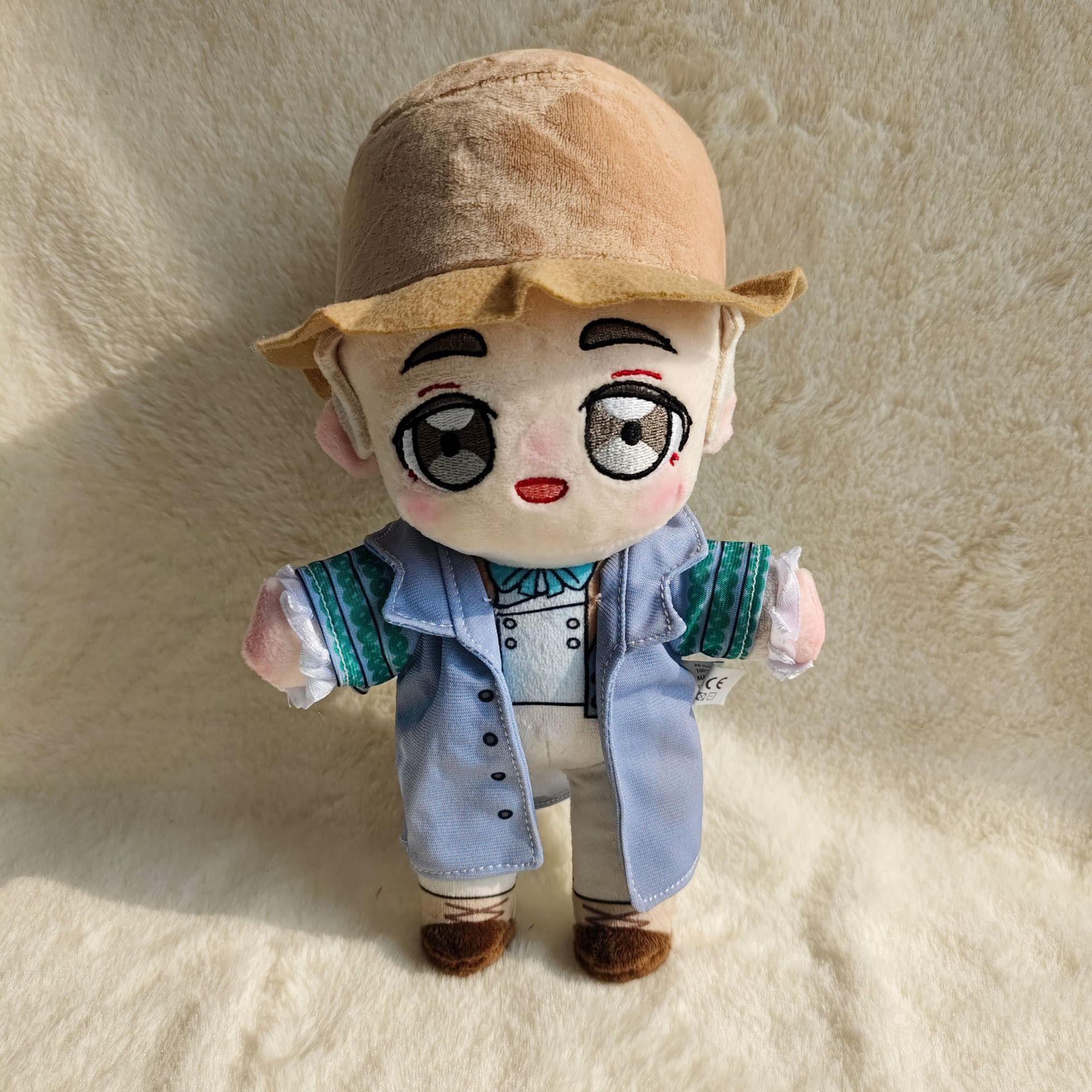 Good Omens Crowley Aziraphale Baumwoll-Plüsch Stoffpuppe Engel Dämon Fanart Sammlerfigur Schlüsselanhänger Geschenk Für Filmfans 25CM