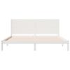 Solid Wood Bed Extra Long Without Mattress White 180 X 220 Cm