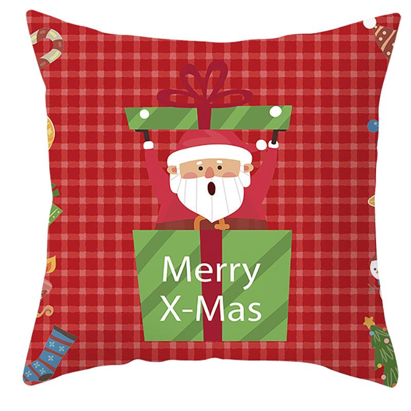 New Santa Claus Pillowcase Cute Christmas Home Cushion Cover Cute Cartoon Pillow
