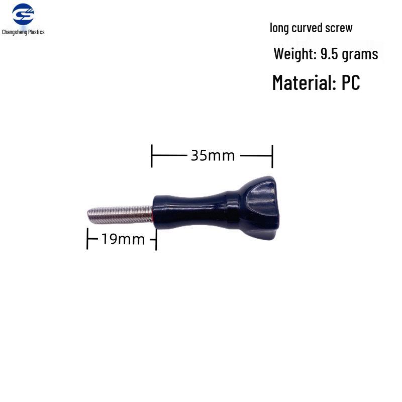 

Адаптер для вертикальної зйомки GoPro з обертанням на 360°, гвинт 1/4 , затискач для телефону та аксесуари для спортивної камери Long Bent Screw