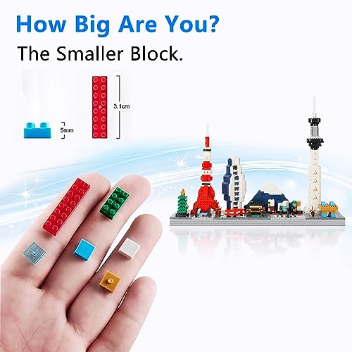 LULUFUN Micro Blocks Tokyo City Series Skyline Architecture Skytree Tokyo Tower Building Blocks Toy Gift Interior Decor Gift for Men and Women Adults