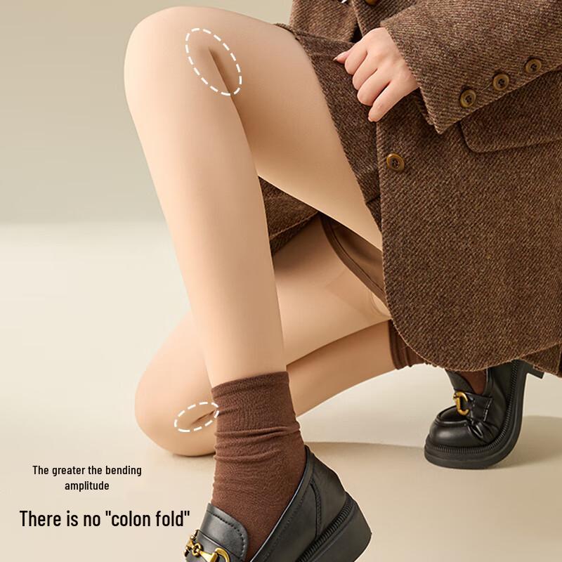 Maoren Flower Fairy High-Waist Fleece-Lined Opaque Pantyhose