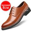 Fashion Elevator Shoes Men's Dress Shoes Black Leather Men Heighten Formal Shoes Casual Business Men Suit Shoes Large Size 37-46