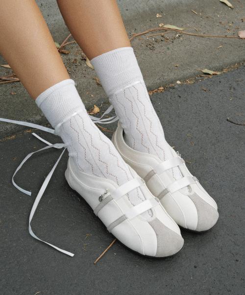 [FOGGY MOODY] Thankful Elastic Bandage Ballet F0008 cream-225 (US 5.5)