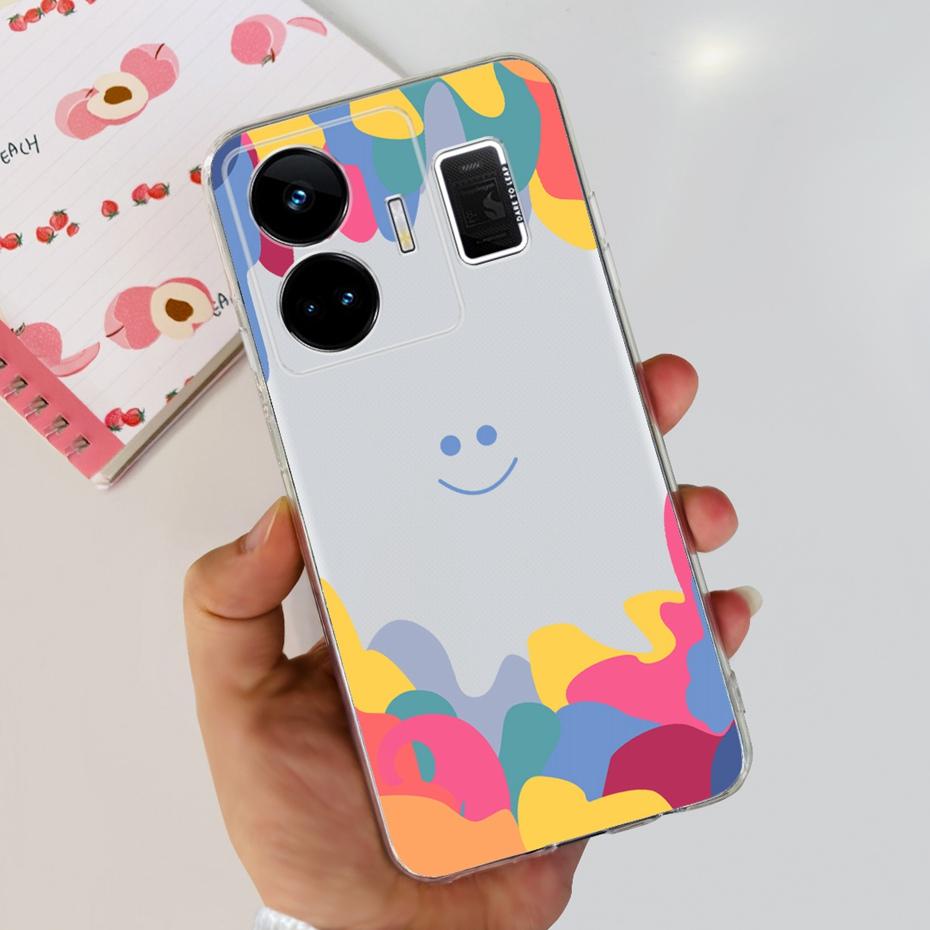 Fashion Pattern Phone Case For Realme GT Neo 5 GT3 240W Soft Silicone TPU Back Cover For Realme GT3 GT Neo5 RMX3706 RMX3709