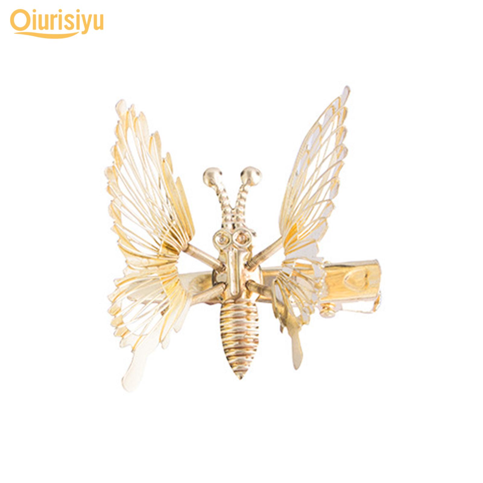 

Женская заколка для волос в виде бабочки, модная заколка для волос золотистый