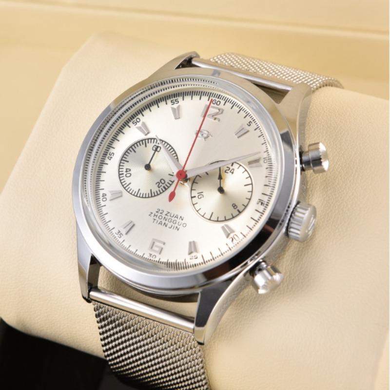 Men's watches 1963 pilot automatic watch 42mm waterproof retro quartz chronograph vintage dress watch