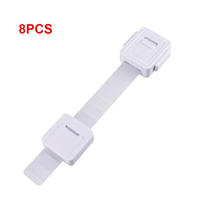 1-8PCS Child Safety Lock  Drawer Lock  Baby Proofing Products Proof Drawer Oven Door Locks Adjustable Length Easy To Install