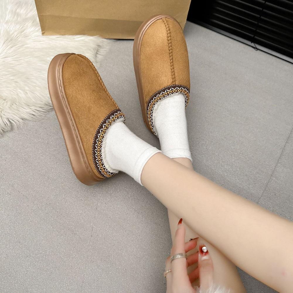 Pánské módní pantofle, pánské a dámské párové teplé pantofle, jednoduchý styl, bez dna, vlněná fleecová látka, látková podšívka