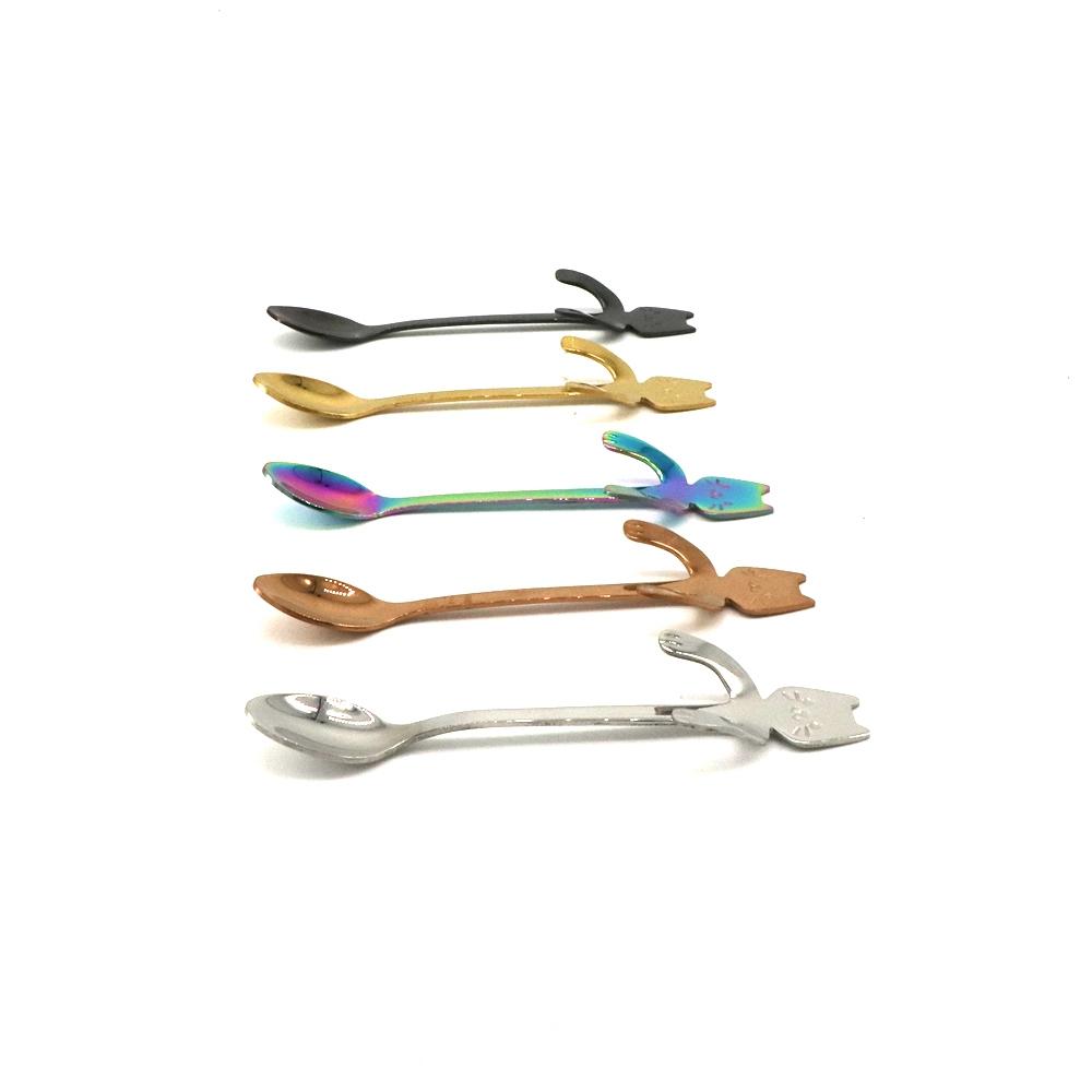 Drinking Flatware Stainless Steel Long Handle Dessert Spoon Coffee Spoon Teaspoon Stirring Spoons