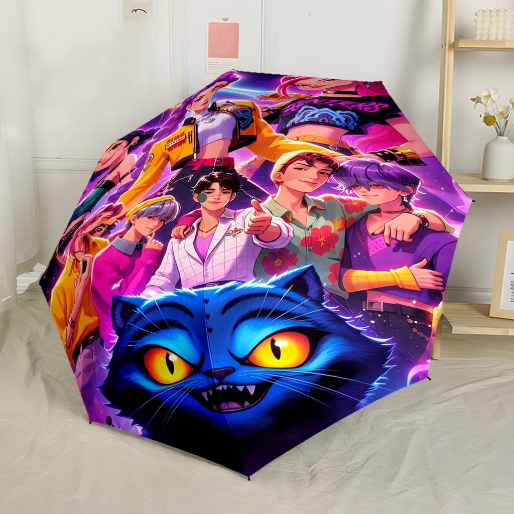 Cyberpunk Fashion Heroes Outdoor Automatic Umbrella Compact 8-Rib Lightweight Lightweight All-Season Use Stylish Accessory