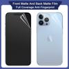 Film Protector de Ecran Film Hidrogel Mat Față Spate Pentru iPhone Air 11 12 13 mini 14 15 16 17 Pro Max X XR XS XS Max