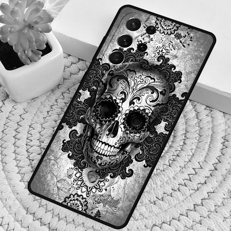 Mexican Sugar Skull Silicone Phone Case For Samsung Galaxy Note 10 Pro S26 S25 S24 S23 S22 S21 Plus S25Ultra Capa Cover