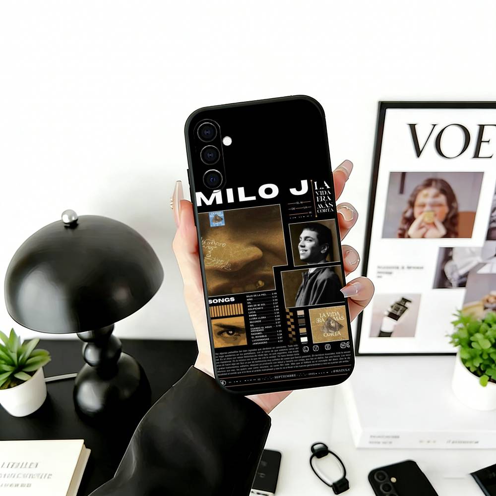 M-Milo J Phone Case For Samsung Galaxy A73,A72,A71,A70,A53,A52,A51,Others Soft Black Cover