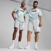 Puma Elastic Waist Mid-Rise Logo Print Casual Shorts Men shorts Light-Gray 681260-04