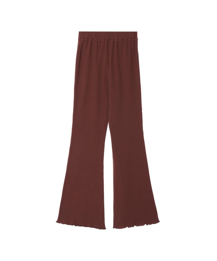 Iteoneolmomeonteu Waffle Bootcut Pants - Brown