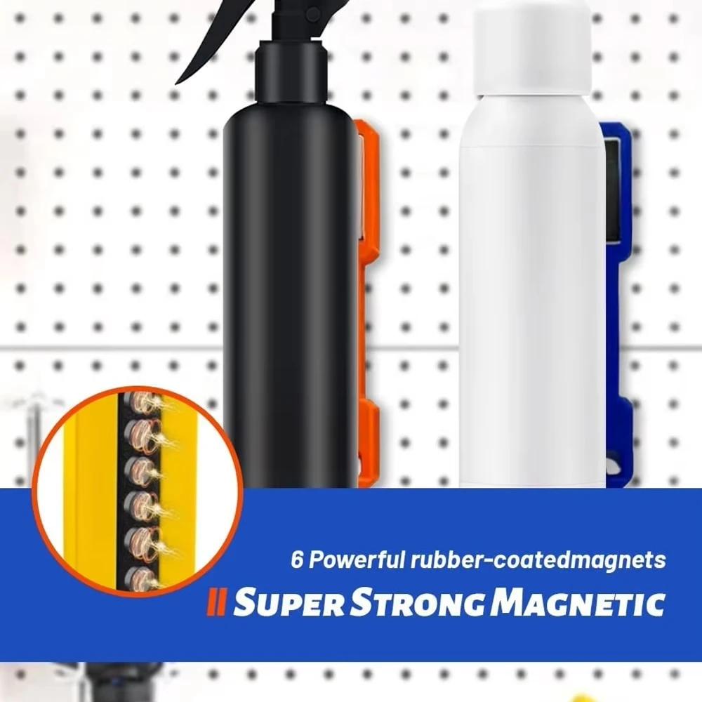 3D Magnetic Aerosol Can Holder Spray Can Rack Tool-Free Installation Space Saving Organizer for Garage Workshop Kitchen Toolbox