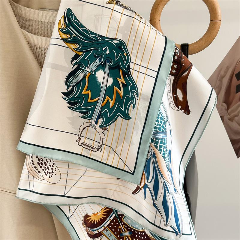 88x88cm 100% Mulberry Silk Twill Scarf Luxury Oversized Square Shawl Elegant Women's Wrap for Spring Summer