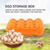 Double Side Plastic Egg Tray Storage Box Case Holder Container  with Handle for 12 Eggs(orange)
