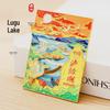 Yunnan Lugu See Ölmalerei Stil Kühlschrankmagnet - Starke Haftung Reisesouvenir aus Lijiang und Sichuan.